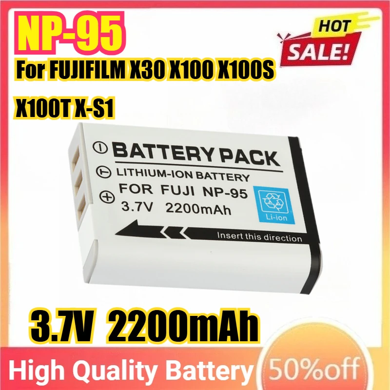 

NP-95 NP95 3.7V 2200mAh Camera Batteries For FUJIFILM X30 X100 X100S X100T X-S1 for FinePix F30 F31 fd F31fd Real 3D W1