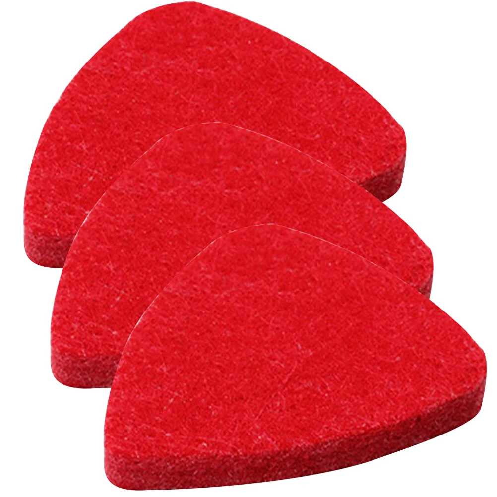 

3Pcs Wool Felt Guitar Picks Lightweight Compact Professional Guitar Plectrums Portable Practice Accessories for Guitarists
