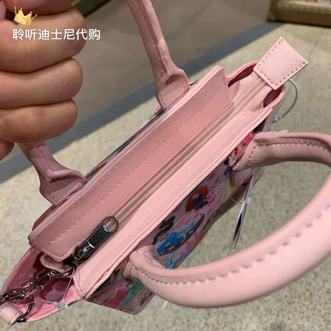 Disney  New Authentic Cartoon Snow White Cinderella Girls Handbag High Quality Fashion Luxury Girl One-shoulder Messenger Bag