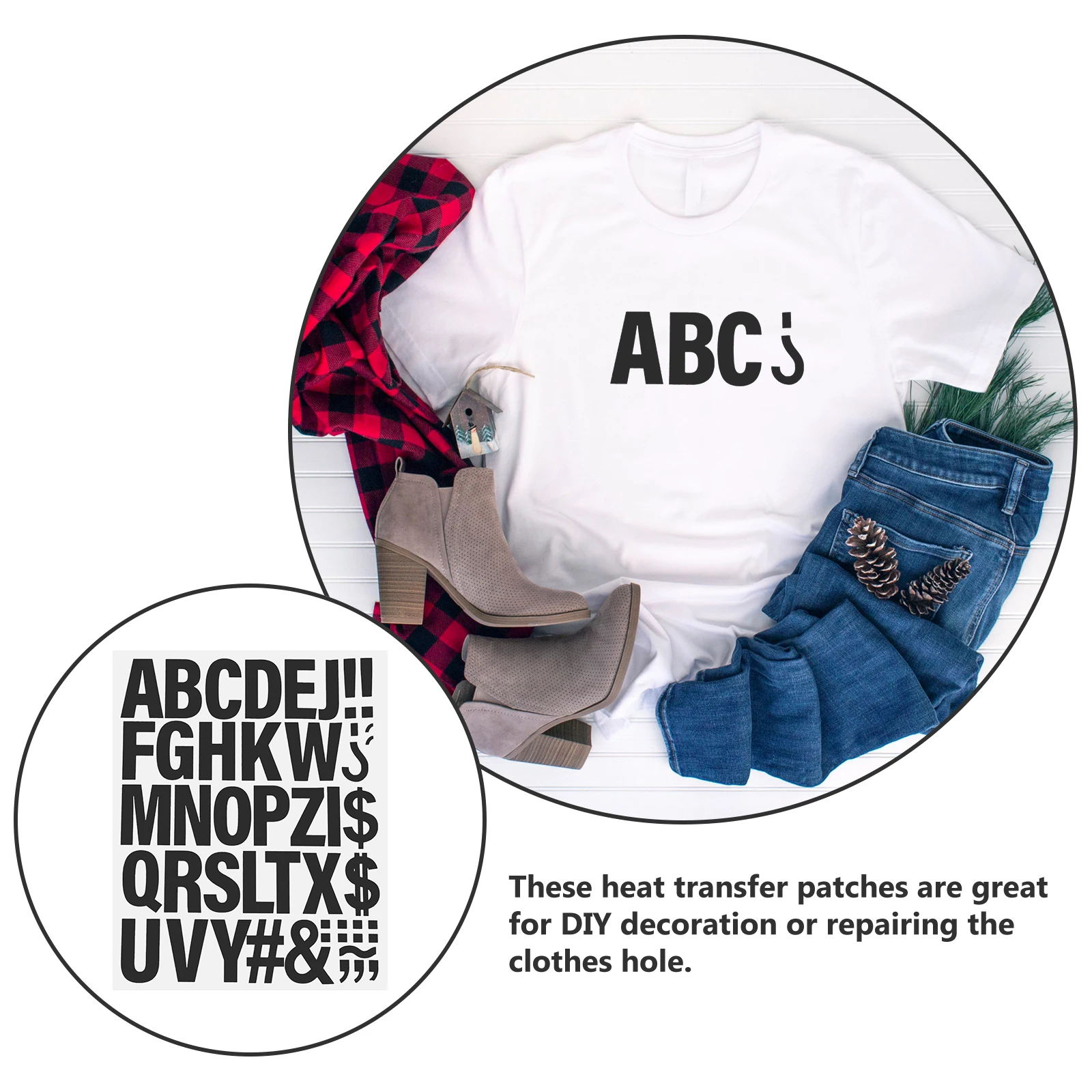 

Heat Transfer Patches Iron On Letters For T-Shirt Diy Clothing Decor Washable Stickers Fabric Letters Ironing Appliques