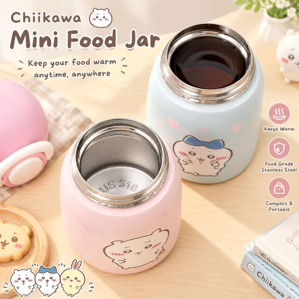 Chiikawa Cute Girls Thermal Bottle Compact Portable Dual Drink Straw Water Cup Student School Kids High Appearance For Children