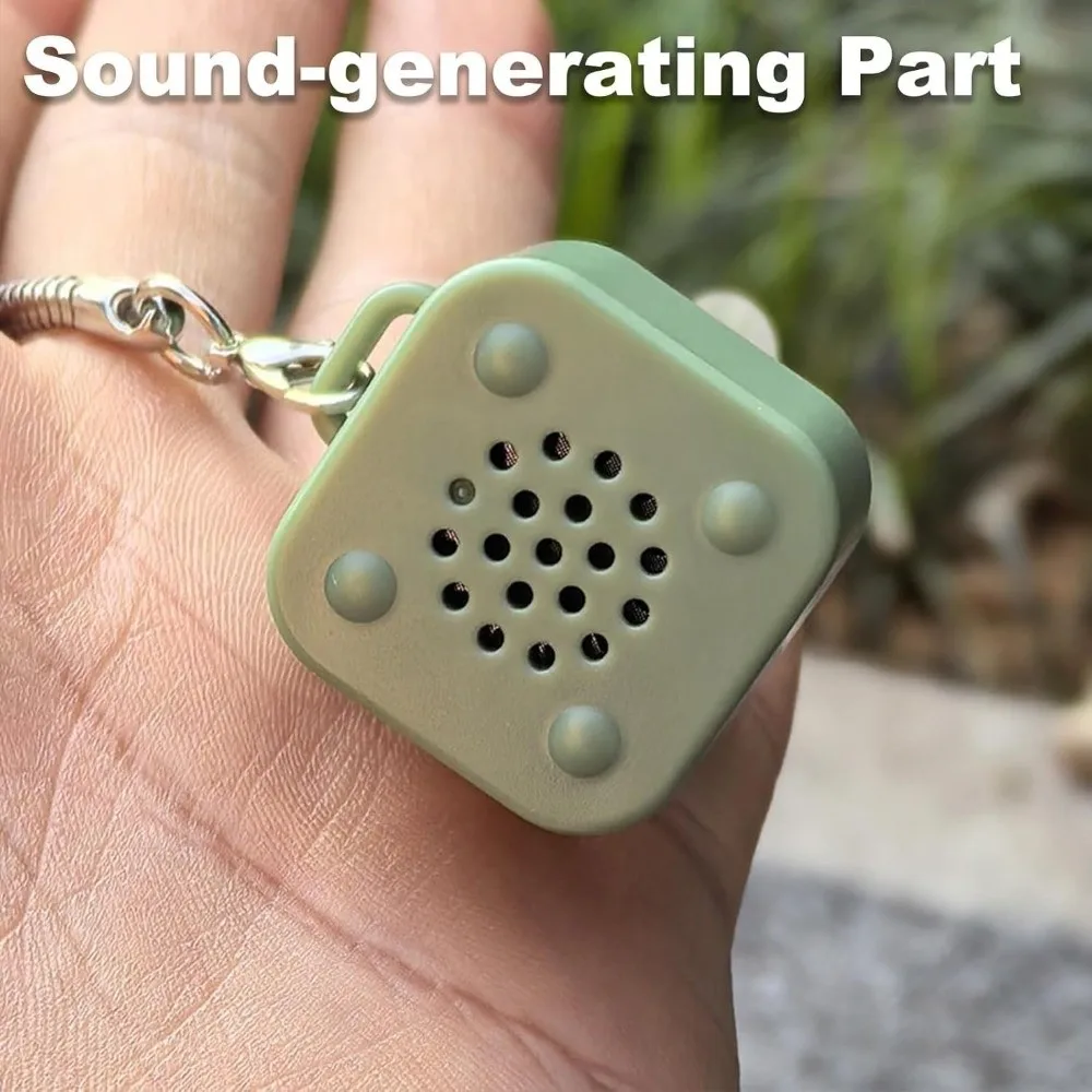 Rechargeable Croaking Frog Keychain Key Button Stress-Relieving Clicky Keyboard Frog Croaking Fidget with Colorful Lights