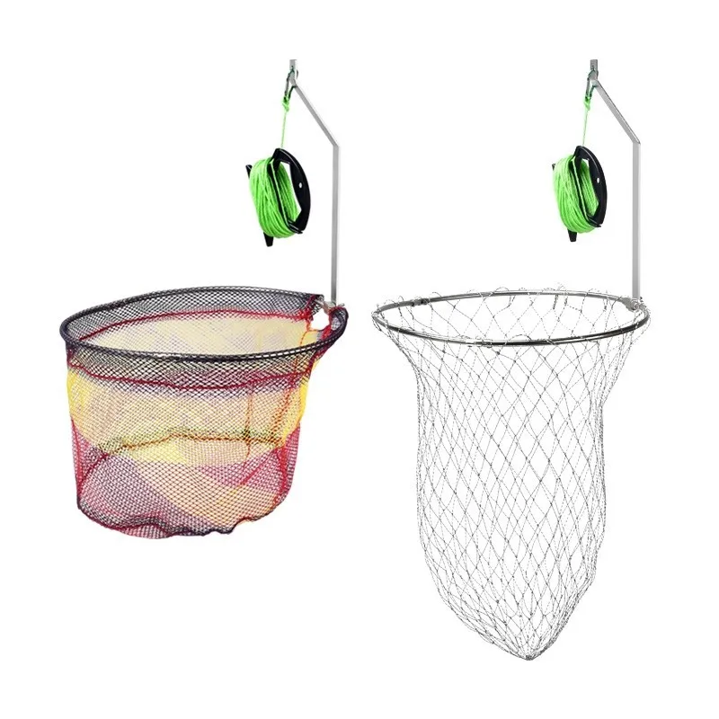 

Trout Fishing Net Mesh Landing Fish Nylon Carp Stainless Sea Handle Frame Extendable Aluminum Alloy Rod Handling Diameter Gear