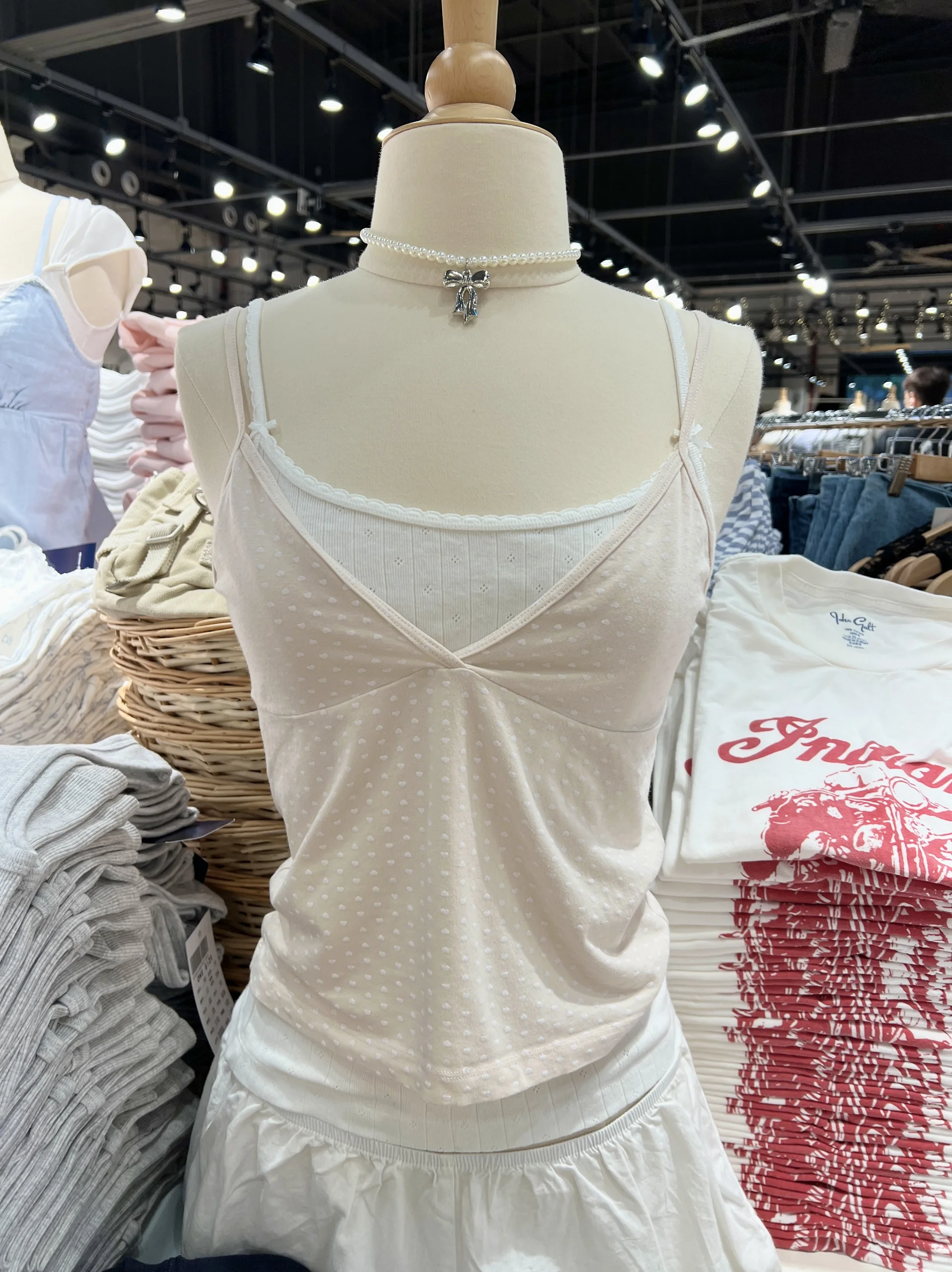 

Pink Hearts Print Tank Top Women Sexy V-neck Cotton Slim Sleeveless Crop Tops Vest Summer Sweet Cute Backless Camisole Y2k New