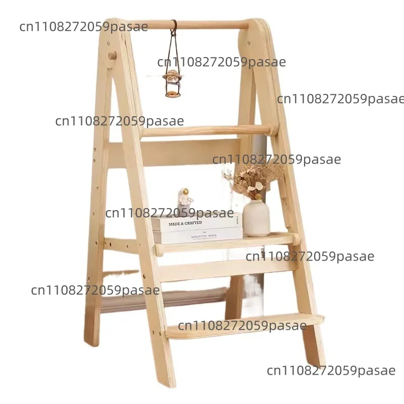 Folding Learning Tower Step Stool with Handrails for Bathroom & Kitchen