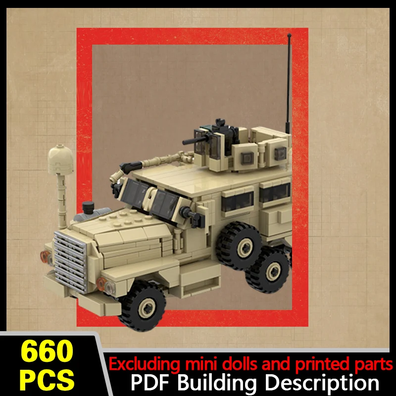 Ambush Protected Vehicle Model MOC Building Bricks War Equipment Modular Technology Gifts Holiday Assemble Children Toys Suit