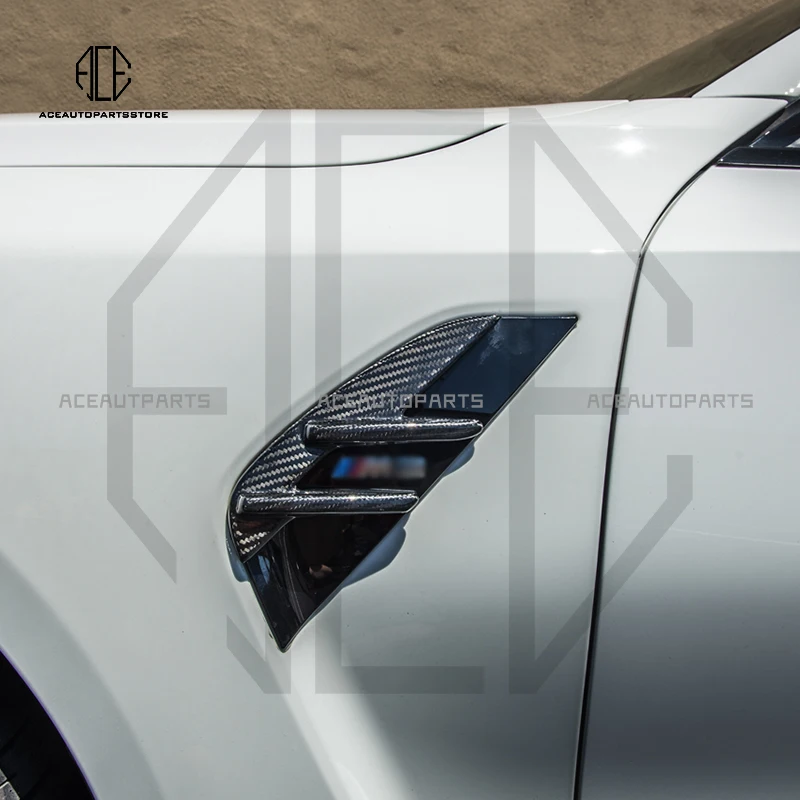 

For BMW G80 M3 G82 G83 M42021+ Dry Carbon Fiber Spoiler Styling Front Side Air Vent Cover Fender Trim