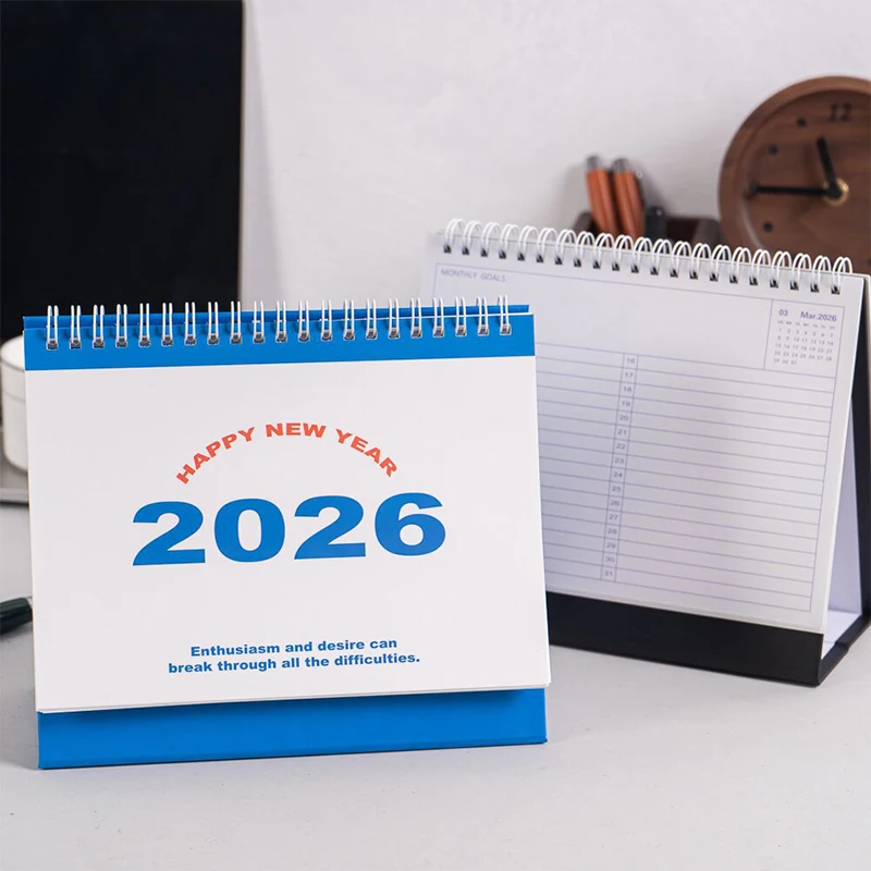 2026 Scheduler Time Management Calendar Simple Book Monthly Daily Planner Home Office Desktop Decoration Standing Calendar