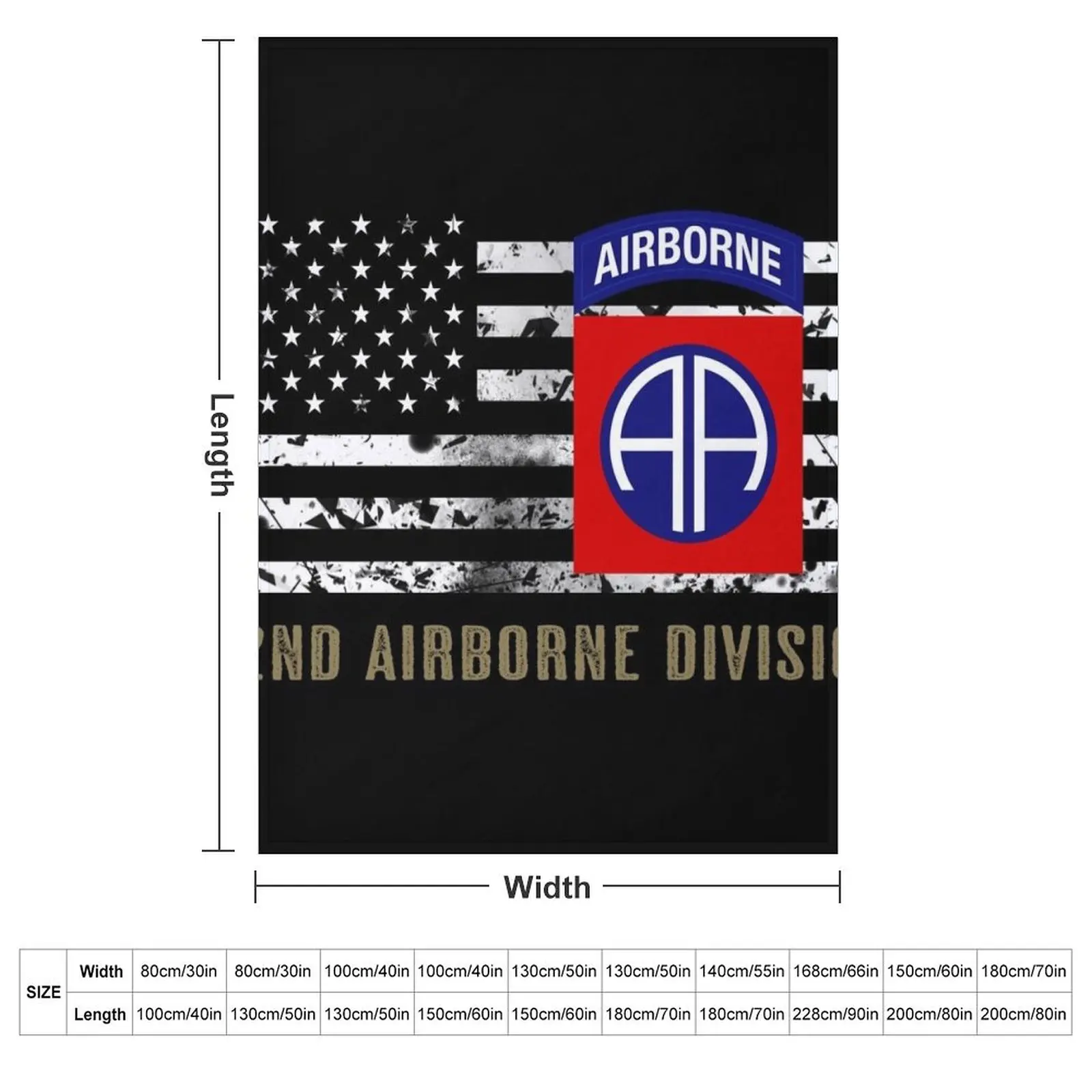 82nd Airborne Division (Distressed Flag) Throw Blanket Sofas Soft Beds christmas gifts Nap Loose Blankets