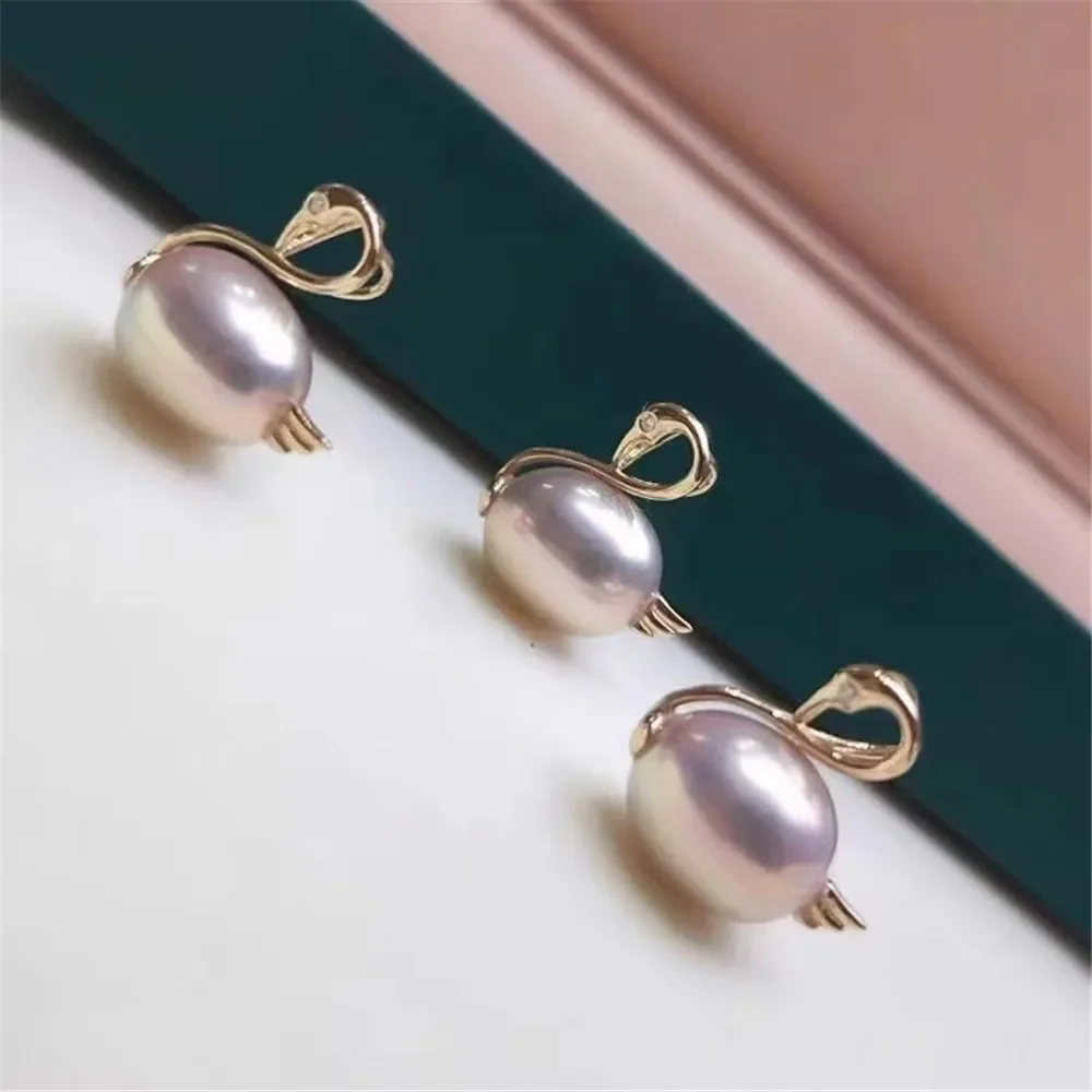 

925 Silver Half Hole Eye Pins Beads End Caps Top Drilled Pendant Bails Connector DIY Jewelry Accessories No Pearl No Chain P006