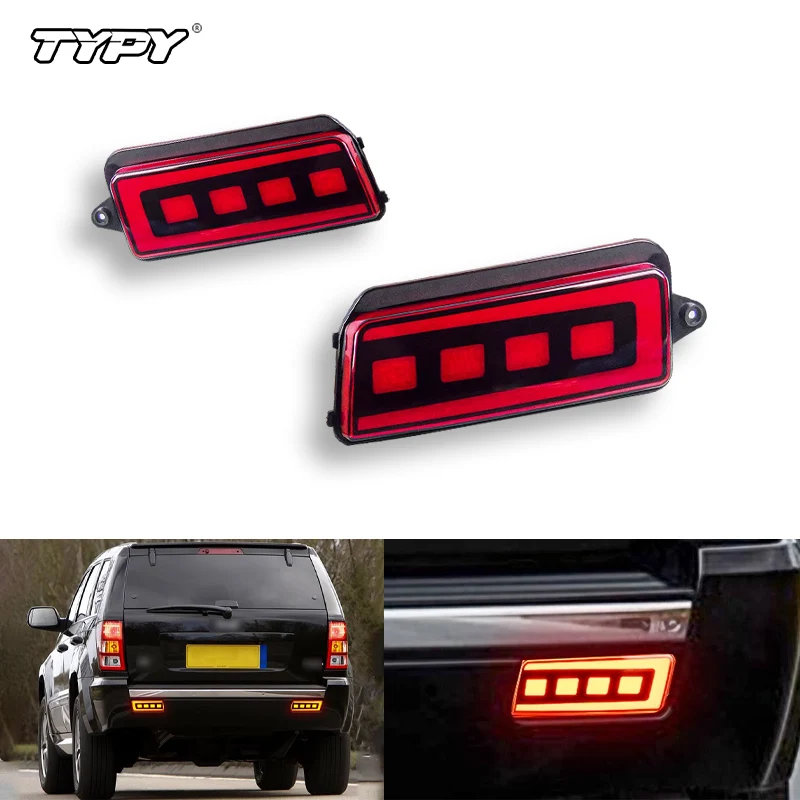 

Car LED Rear Bumper Lamps For Jeep Grand Cherokee 2005 - 2010 Brake Light Turn Signal Backup Reflector Lamp Taillight Fog lamp