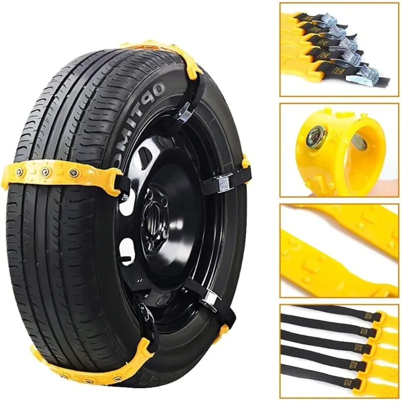 

Car Motorcycle Snow Chains Car Winter Wheel Chain Off Road Anti-skid Tire Chain Winter None Slip Snow Band Chains，10PCS