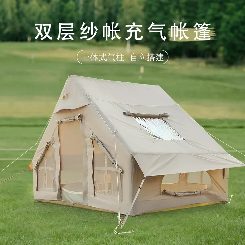 

Outdoor portable tent, tourism camping, rain proof, super large, fully automatic, no need to build inflatable and thickened