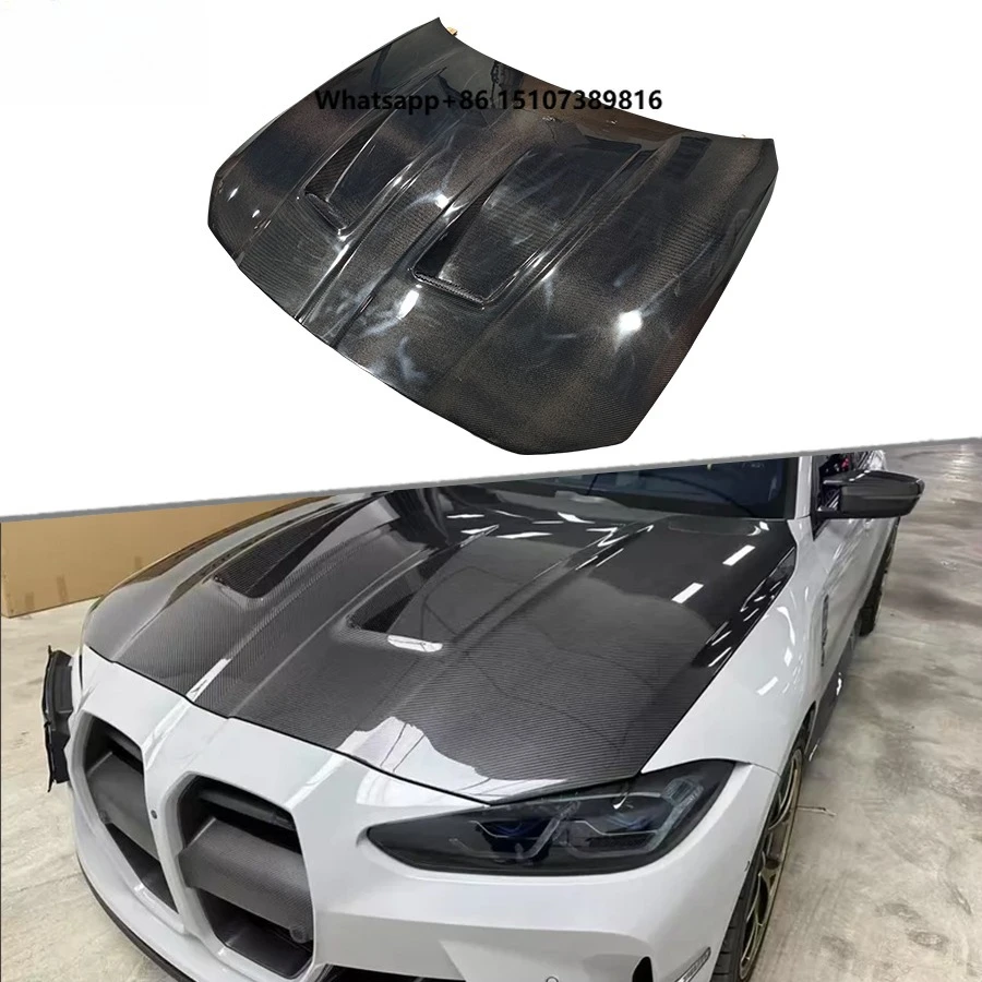 

N Style Dry Carbon Fiber Front Hood Bonnet Cover for M3 G80 M4 G82 G83 2021-2025 G8X Front Engine Bonnet Car Styling