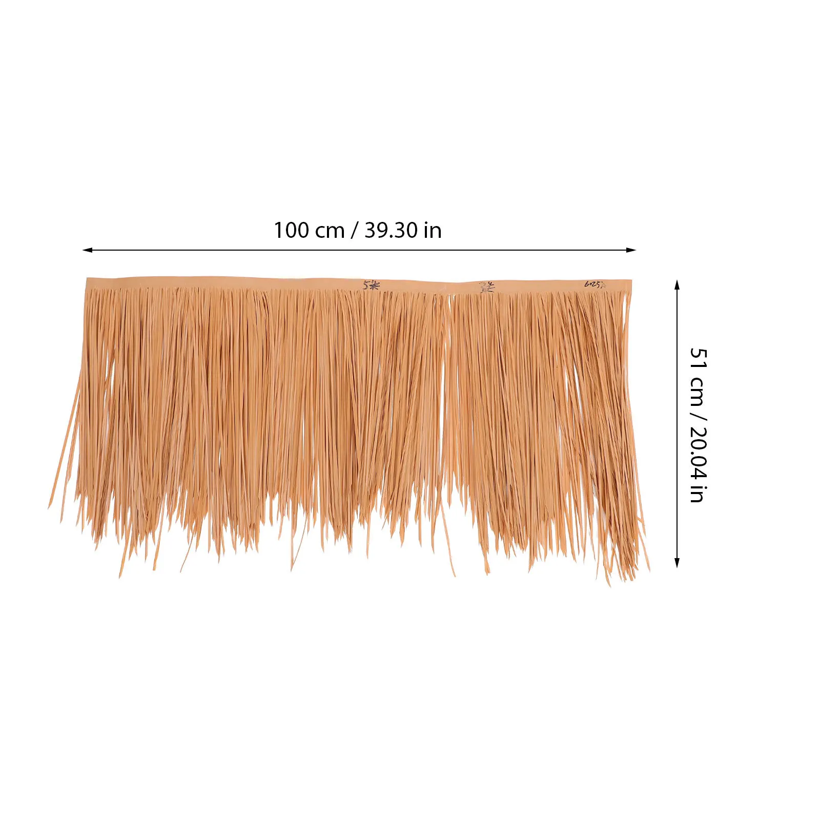 

Artificial Straw Roof Plastic Natural Color Simulated Thatch Roofing Garden Landscaping Decor Durable Weatherproof