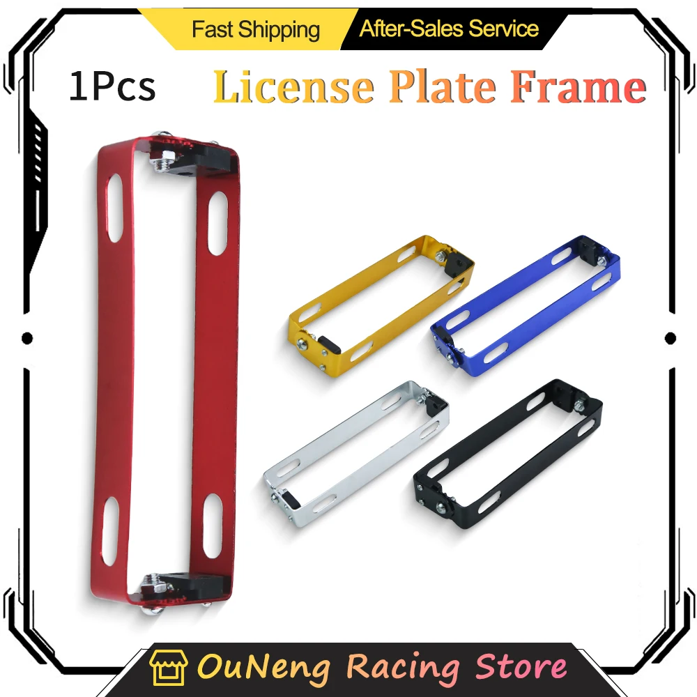 Universal 1PC License Plate Bracket Adjustable Motorcycle Retrofit License Plate Frame