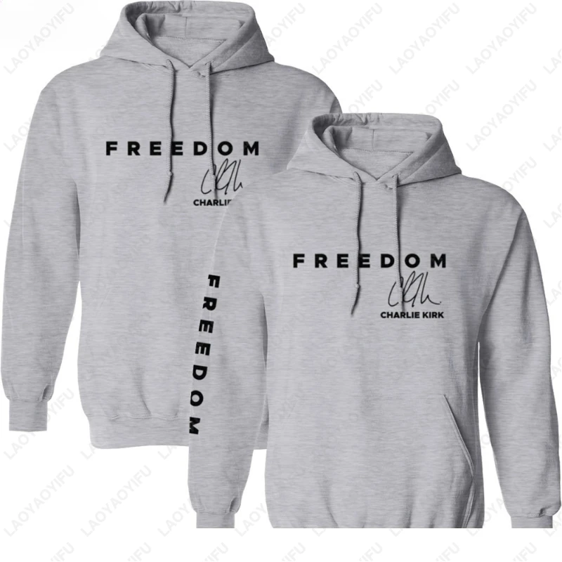 الحرية تشارلي كيرك التوقيع هوديي قميص العرق الطرف السياسي الرجال النساء هوديي بسيط خمر الكلاسيكية الأزياء البلوز #3