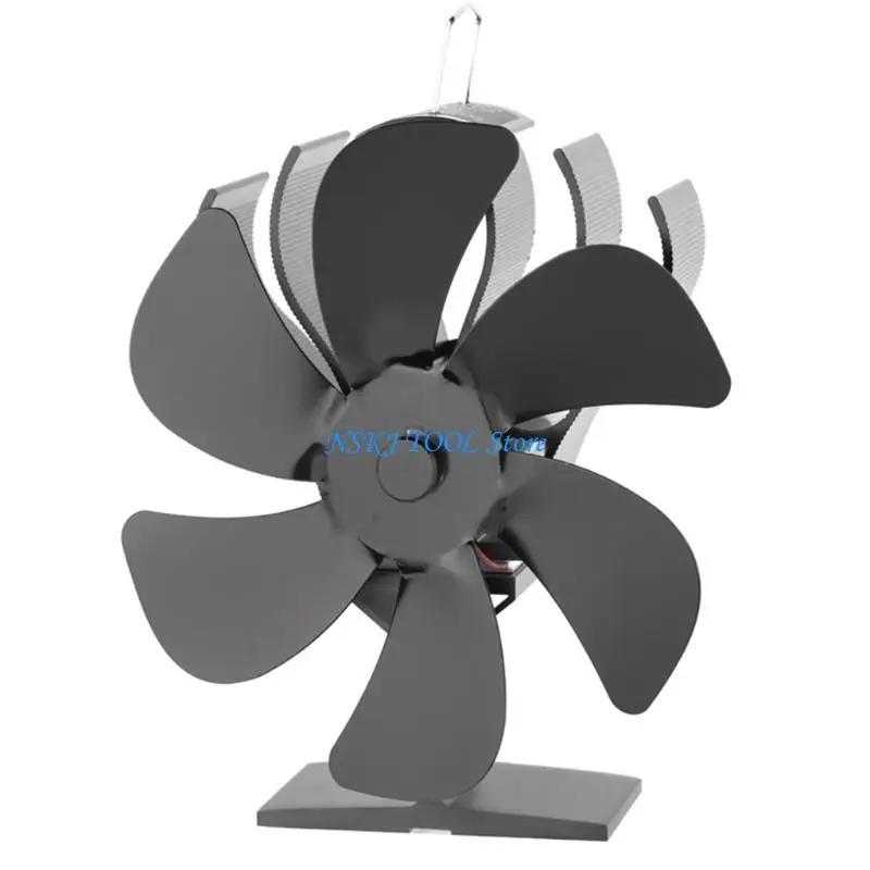 

L8RC Silent Heat Powered Stove Fan 6-blade Small for Ideal Gift for Your Home for Ideal Gift for Your Home Family Friend