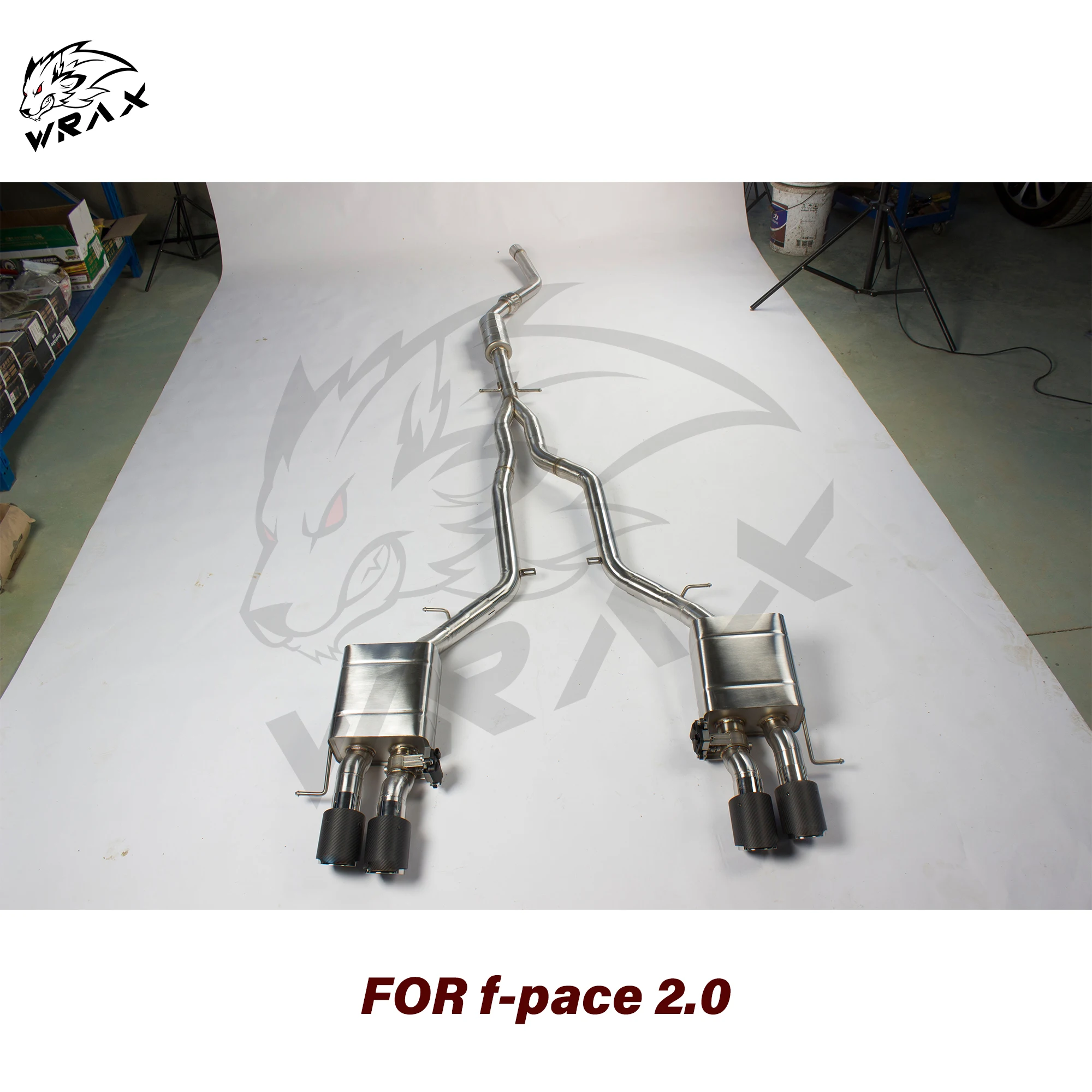

[WRAX Exhaust Custom product] For f-pace 2.0 Catback stainless steel exhaust system muffler valve control motor Resonant tube