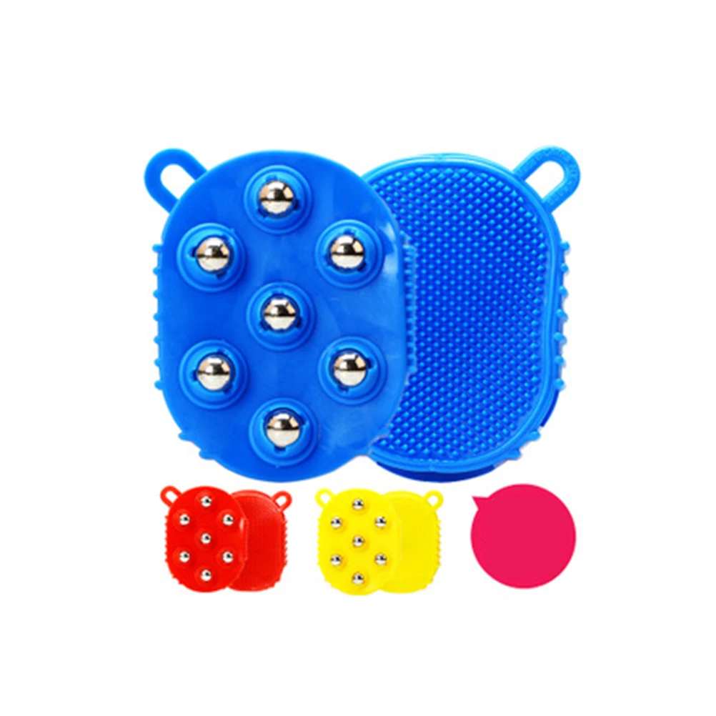 

Rotating Massage Brush Steel Balls Handheld Body Brush Back Face Massager Exfoliating Shower Lymphatic Cleanse