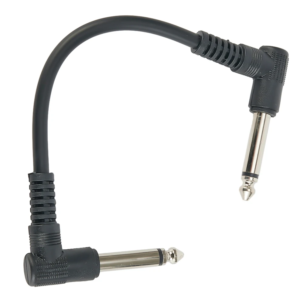 

1PC 15cm 6.35mm Guitar Effects Pedal Cable Connector 1/4in Wire Right Angle Audio Cable Guitar Instrument Accessories