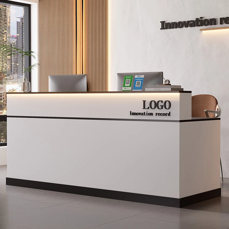 Banchi reception per hotel Cassettiera arancione Banchi reception classici Mobili reception angolari di lusso Mostrador