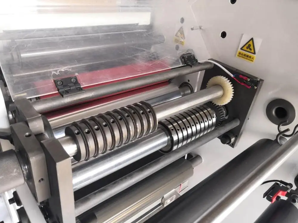 RTON-350 Automatic High Speed Servo Motor Control  Adhesive Paper Label Slitting Rewinding Machine with Turrent Rewinder Slitter