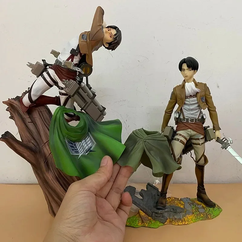 Attack on Titan Anime  Levi Ackerman Mikasa Ackerman PVC Action Figure Brave-Act Model Toy Gift