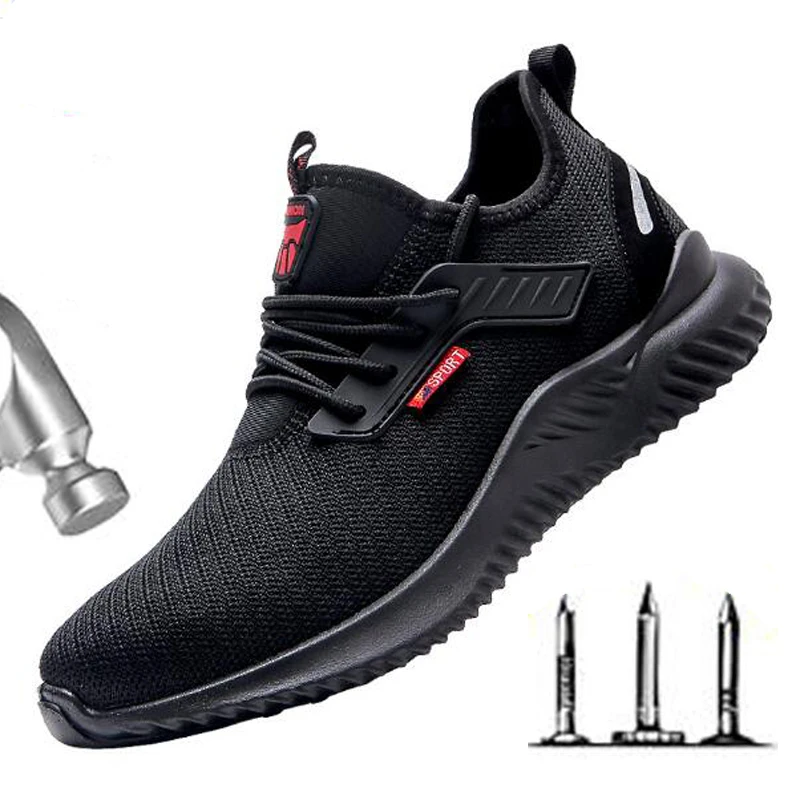 Werk Veiligheidsschoenen Anti-Smashing Stalen Neus Punctie Proof Constructie Lichtgewicht Ademend Sneakers Air Licht H587