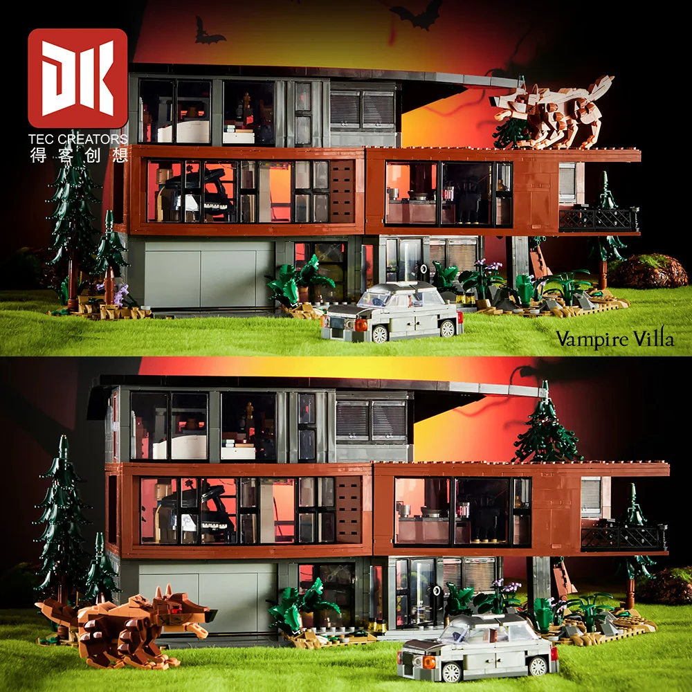 Nuevo 80023 2813 Uds. MOC películas clásicas casa de bloques de construcción modelo Hawke Villa ladrillos juguetes de ensamblaje para niños regalo de cumpleaños