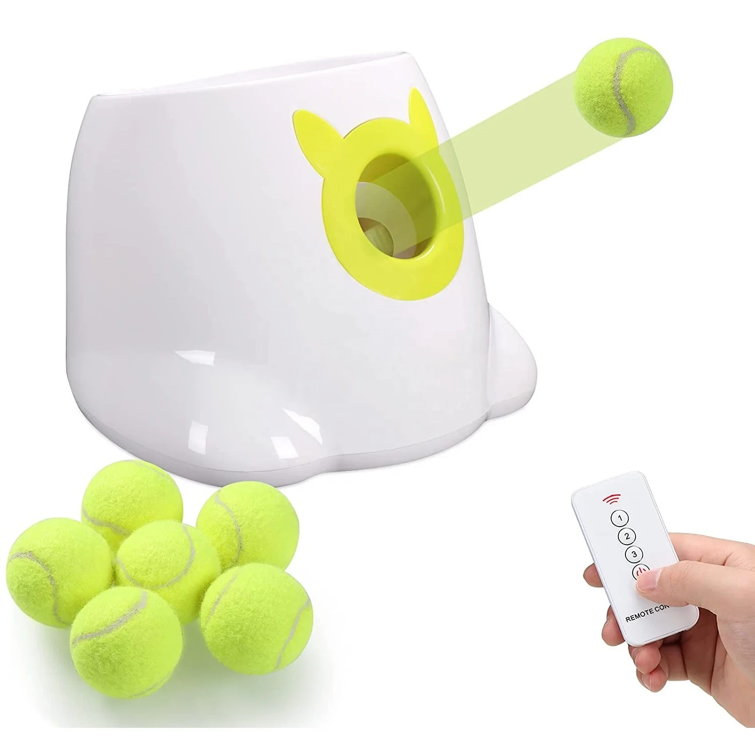 Newly Designed Remote Control Automatic Dog Tennis Ball Launcher With 4 Launch Modes, Better Training Interactive Experience