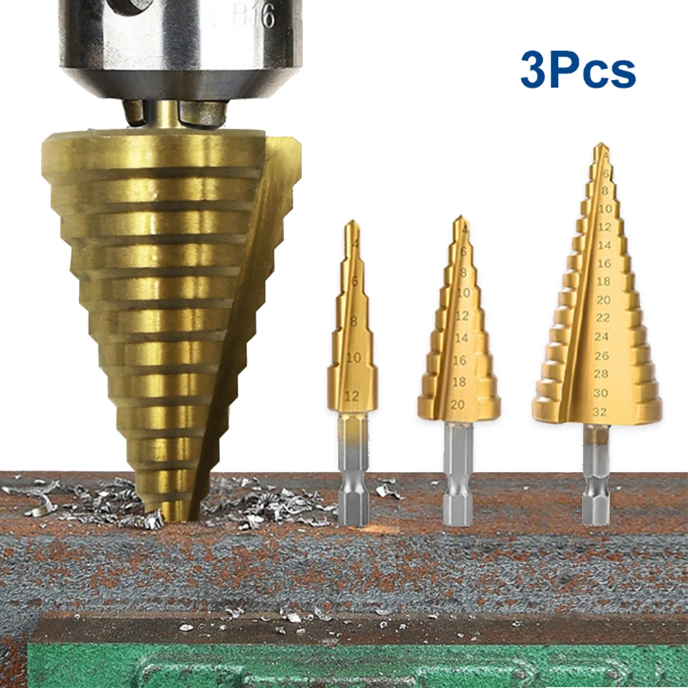 Hss Titanium Stap Boor 4-12 4-20 4-32Mm Boren Power Tools Metalen Hoge snelheid Staal Hout Hole Cutter Cone Boor Set