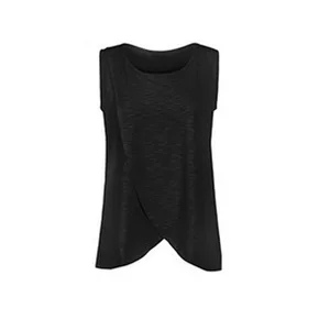 Mulheres grávidas manga curta tops de enfermagem, botão lateral, gola redonda, T monocromática para amamentação, maternidade, verão 12 principais vendas blusa pra gravida - №12