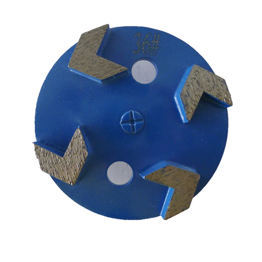 

GD21 Metal Abrasive Tools Single Pin Diamond Concrete Polishing Disc 4 Inch Floor Grinding Pads with Arrow Sharp Segments 12PCS