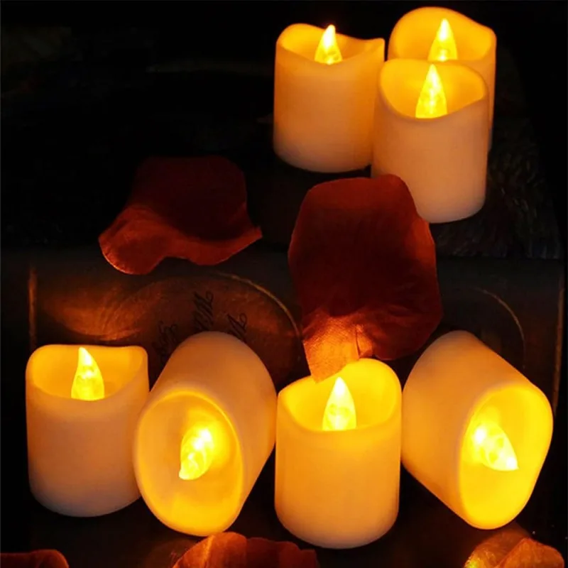 6/1PCS Flameless LED Candles Tea Light Creative Lamp Battery Powered Home Wedding Birthday Party Christmas Decoration Lighting