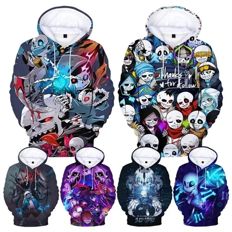 Undertale Sans 3D Printed Hoodie Sweatshirts for Men Women Fashion Casual Game Pullover Personality hoodie Oversized Streetwear