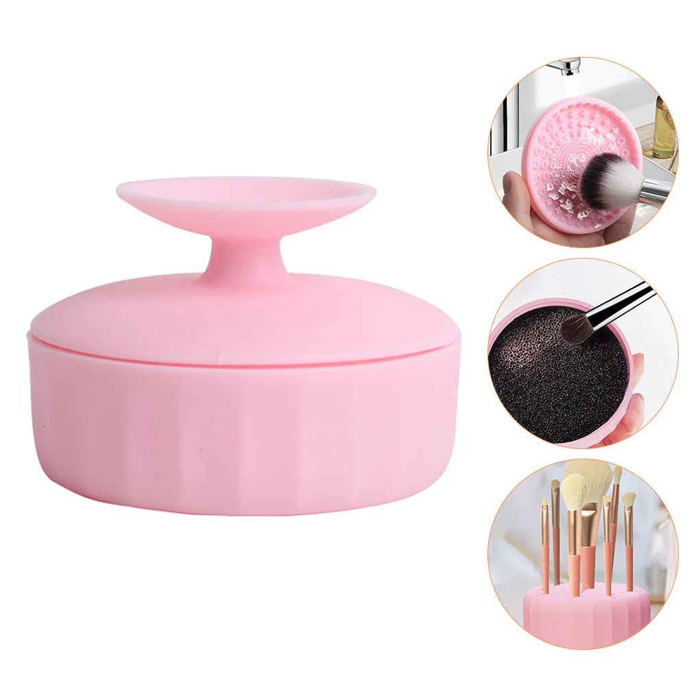 

Silicone Cleaner Mat Portable Foldable Pad For Tools Makeup Brush Cleaning Box Soft Mat With Convex Texture Brush