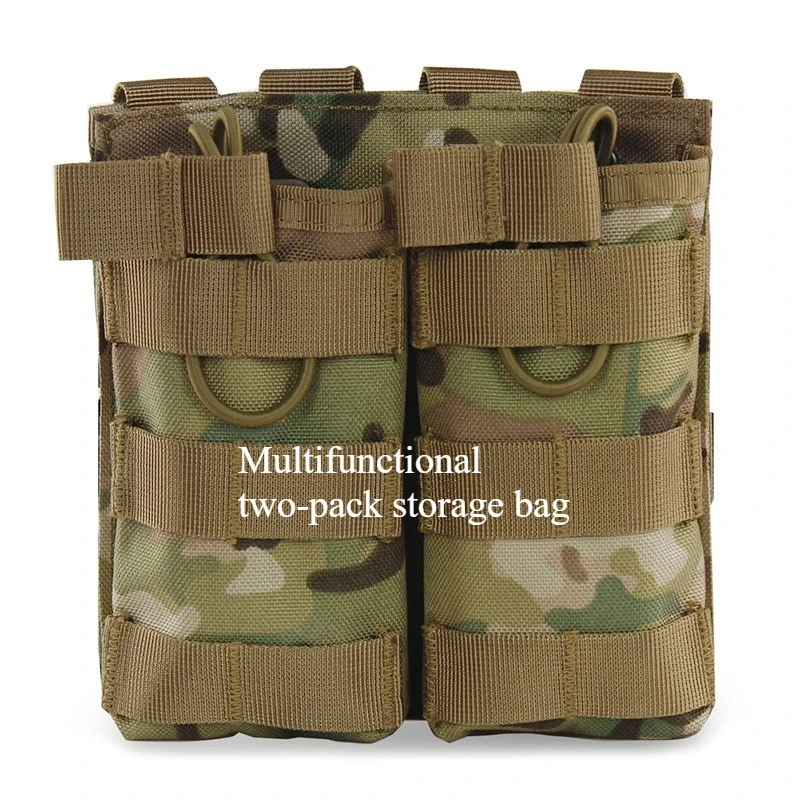 

Tactical Multifunctional M4 Magazine Double Bag AK Magazine Molle Storage Bag Vest Accessory Bag