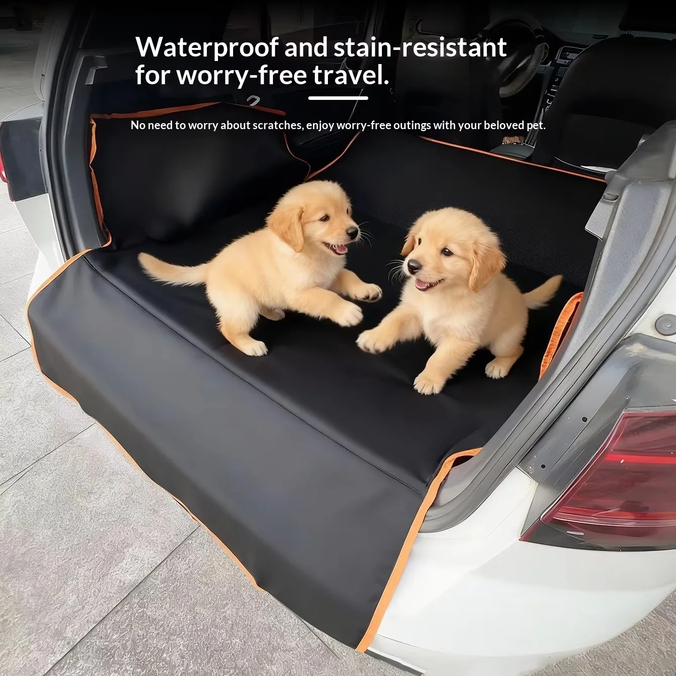 SUV Cargo Liner - Waterproof Trunk Seat Cover for Back Cargo Area Universal Fit Waterproof 600D Oxford Cloth Dog Car Seat Cover - view 3