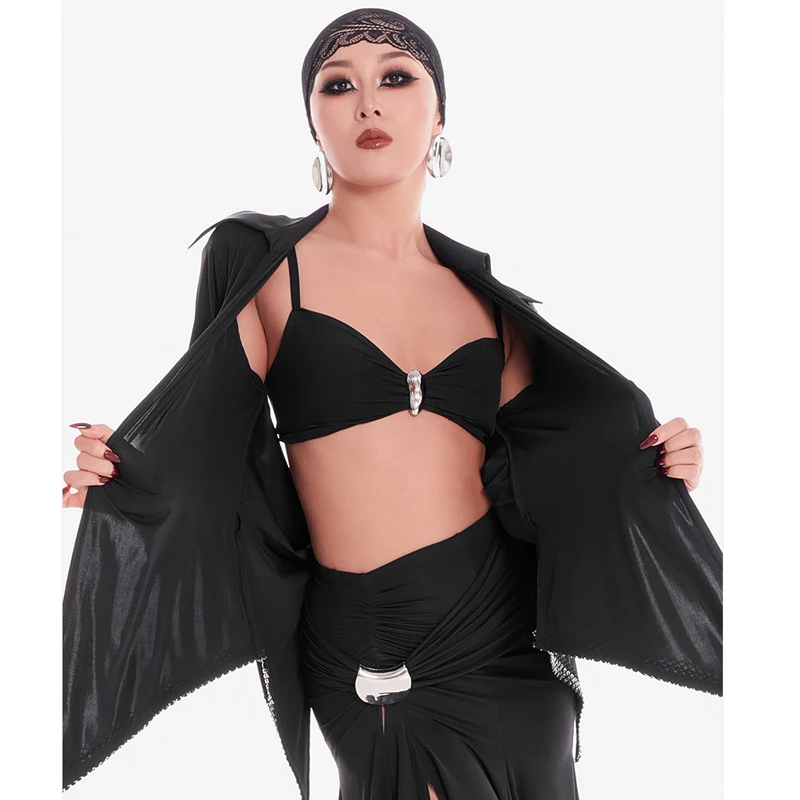 Fashion Women Samba Latin Dance Accessories Adults Ballroom Dance Competition Bra Lace Headband Stage Training Wear SL15679