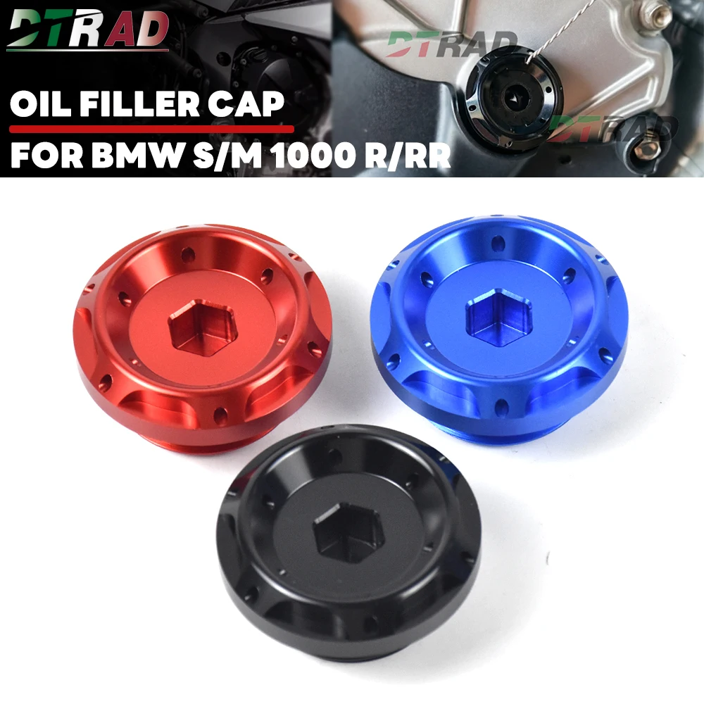 

For BMW S1000RR M1000RR S1000R M1000R 2019-2026 Motorcycle CNC Aluminum Engine Right Side Oil Filler Cap Screw Cover Plug Caps