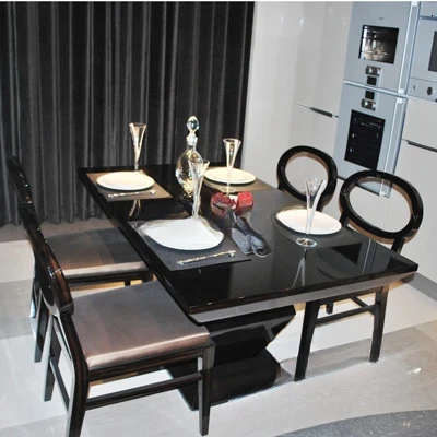 

Postmodern black paint piano paint breakfast table square table