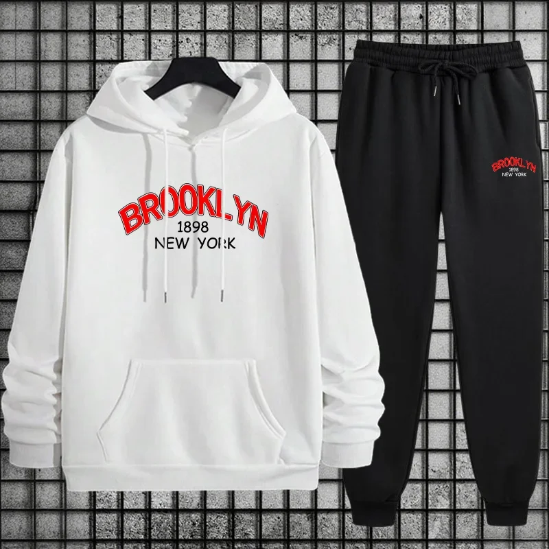 

High Quality Mens Tracksuit Casual Print Sweatshirts Streetwear Outdoors Sports Jogging Mens Clothing Single Piece Hoodies Pants