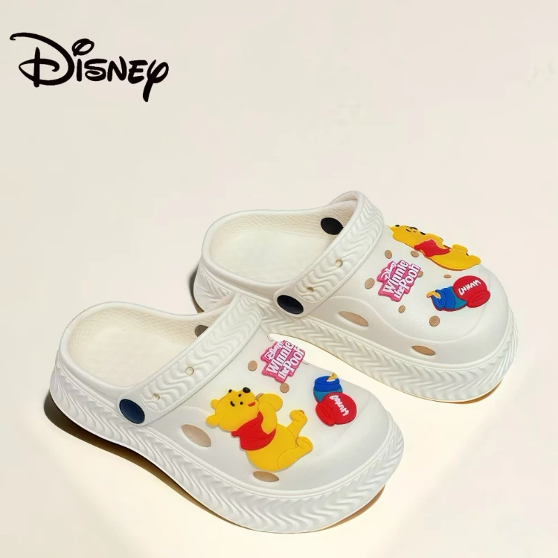 

Сандалии Diseny, летняя обувь Винни-Пух из ЭВА для детей, дышащая мягкая подошва, розовые, белые пляжные туфли, сандалии, размер 165-255