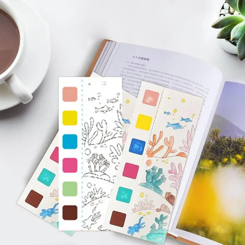 Книжка-раскраска для акварели, детский набор акварельных красок, книжки-раскраски, художественные поделки, блокнот для рисования принцессы, закладки с животными, альбом для рисования