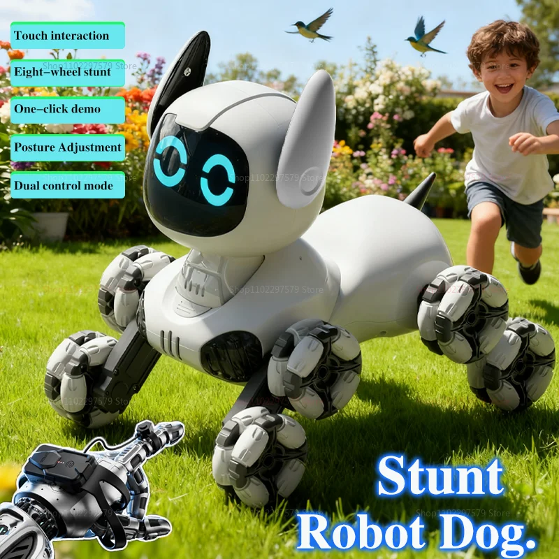 2025 جديد 8WD RC روبوت لعبة الكلب مع 2.4G التحكم عن بعد الحيوانات الأليفة اللمس الاستشعار الموسيقى حيلة الانجراف لعبة كهربائية للبنين طفل شركة هدية #1