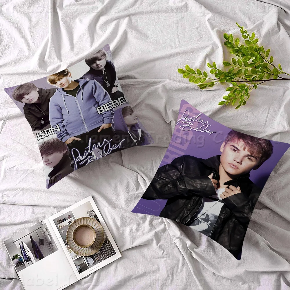 Popular Singer Justin Bieber Personalized Pillow Cover Kids Bedroom Wild Party Decor Pillowcase Kid Birthday Shower Gift