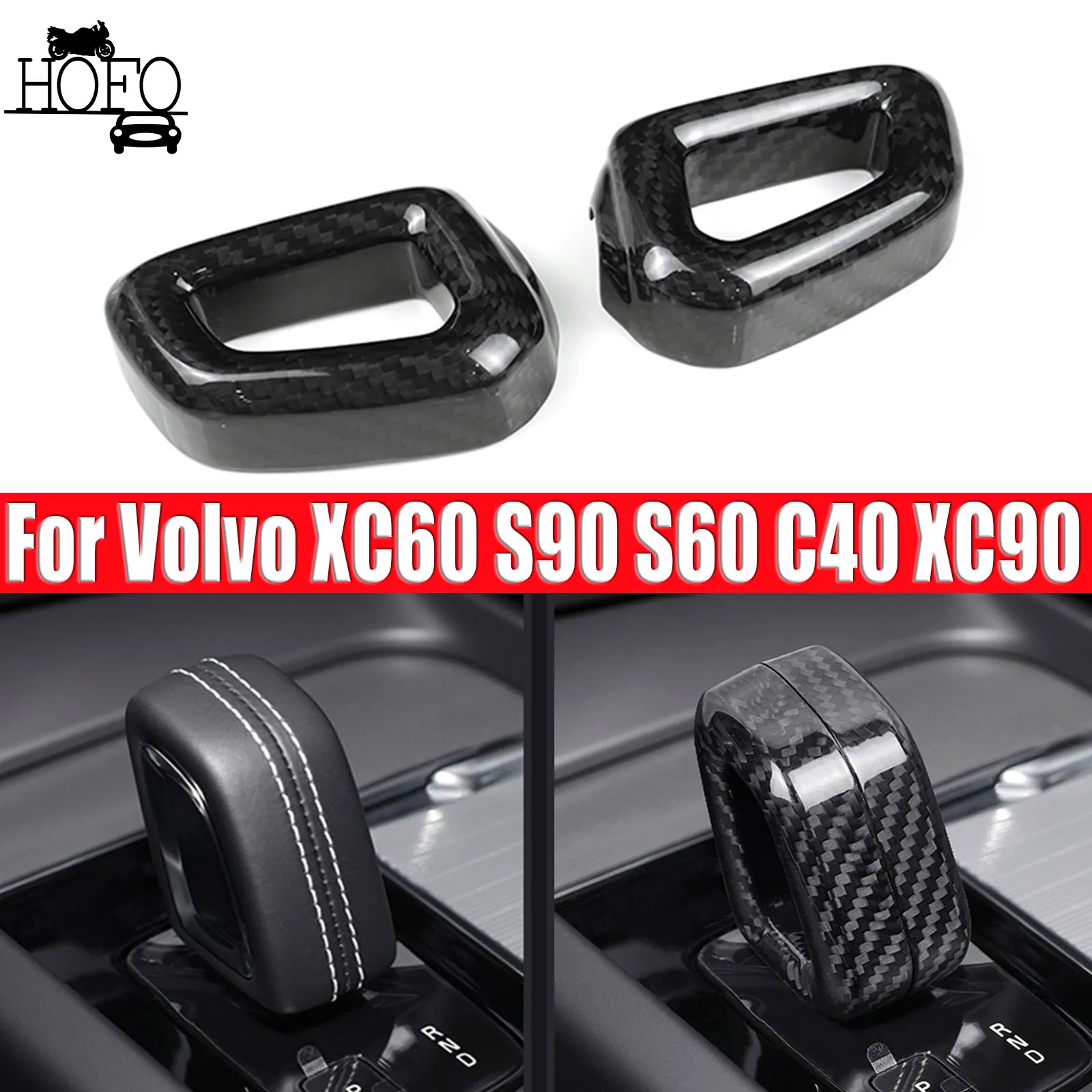 

For Volvo XC60 S90 S60 C40 XC90 Car Gear Shift Knob Cover