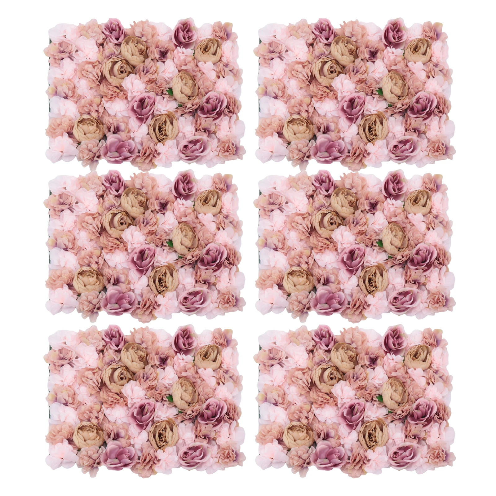 

Simulated Rose Wall Flower Wall Panel 6 PCs 3D Pink Flower Wall Decor Silk Flowers for Home, Wedding Background, Room Decoration