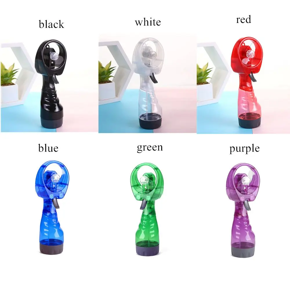 Handheld Humidifier Cooling Desk Air Misting Water Spray Fan Hand Held Battery Power Spray Fan view 5